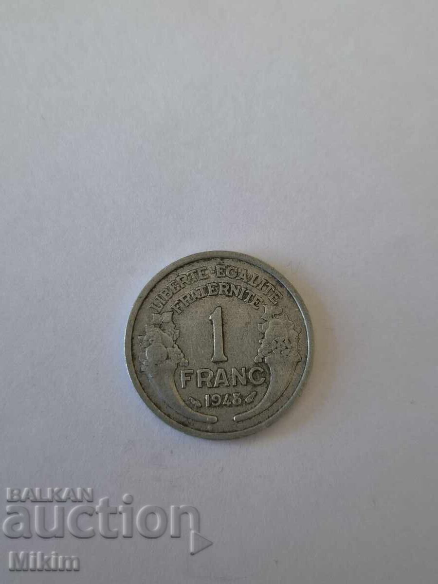 1 franc coin 1948 France
