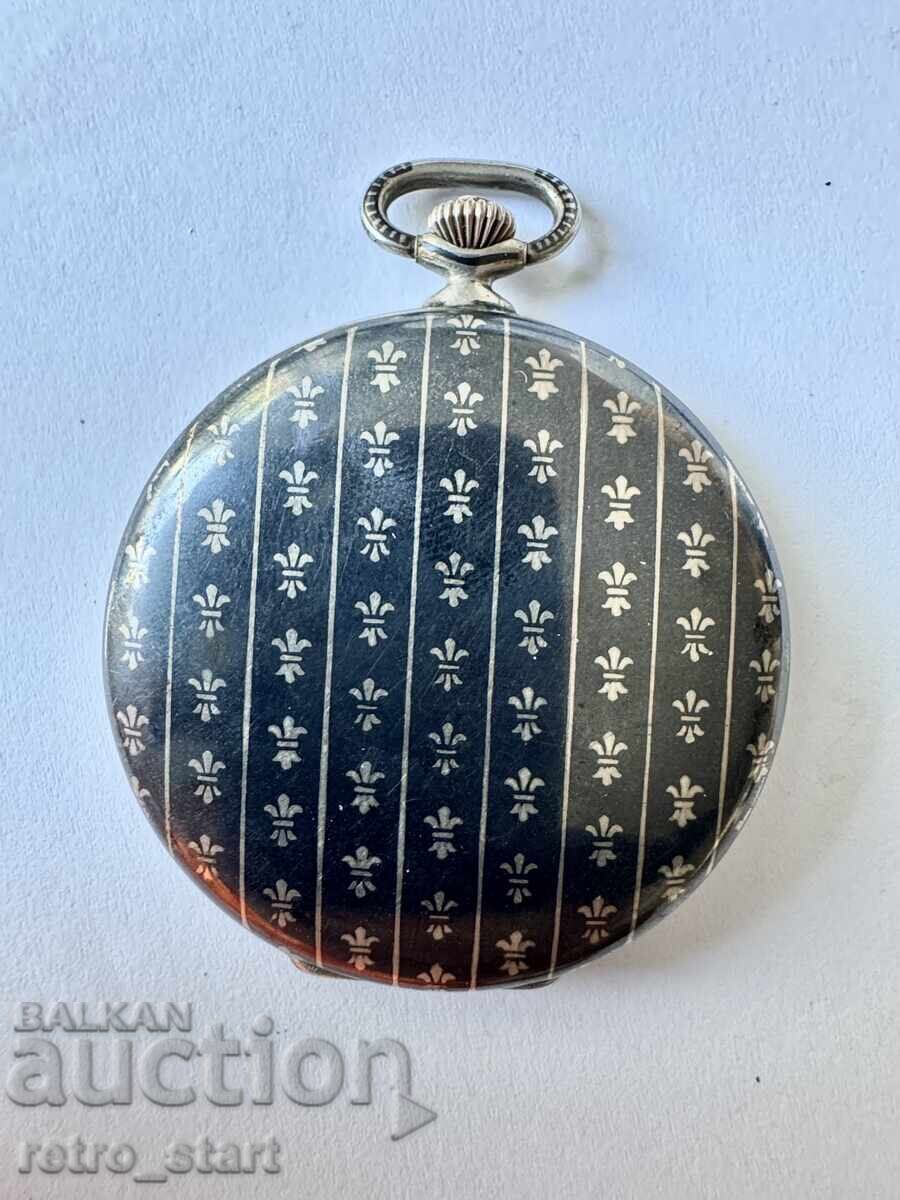 Licitație Ceas din argint, niello, Alpina, nu funcționează!