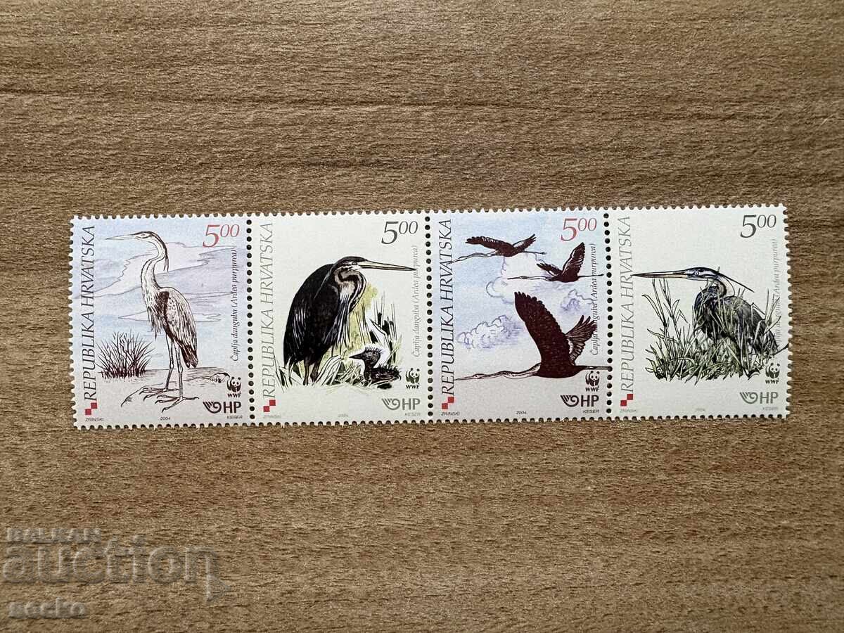Хърватия -  Птици - Червена чапла (2004) MNH