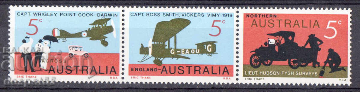 1969. Australia. 150 g. Primul zbor din Anglia în Australia