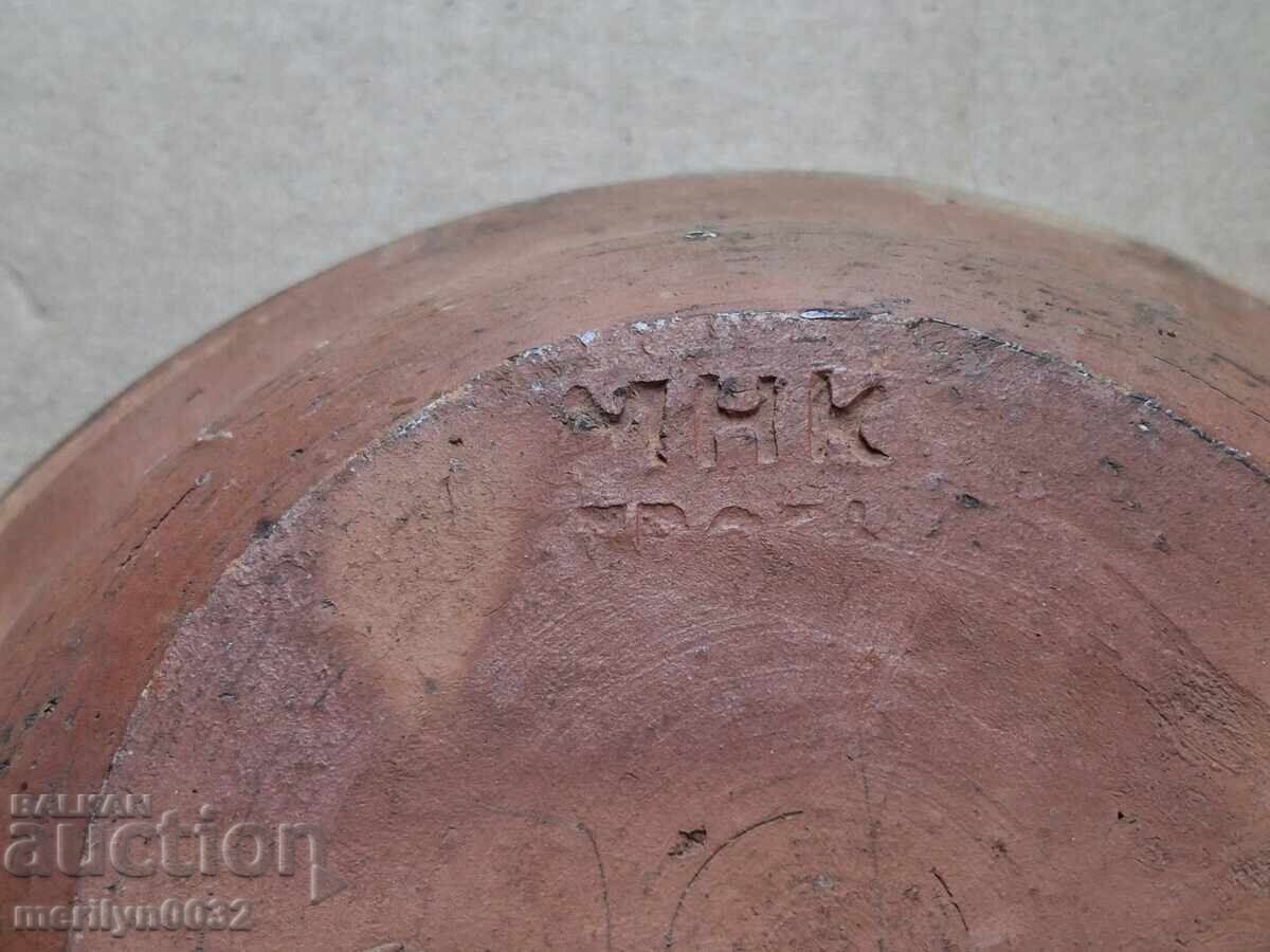 Bol vechi din lut, ceramică, farfurie ceramică de Troian - 5 Bol vechi din lut, ceramică, farfurie ceramică de Troian - 5