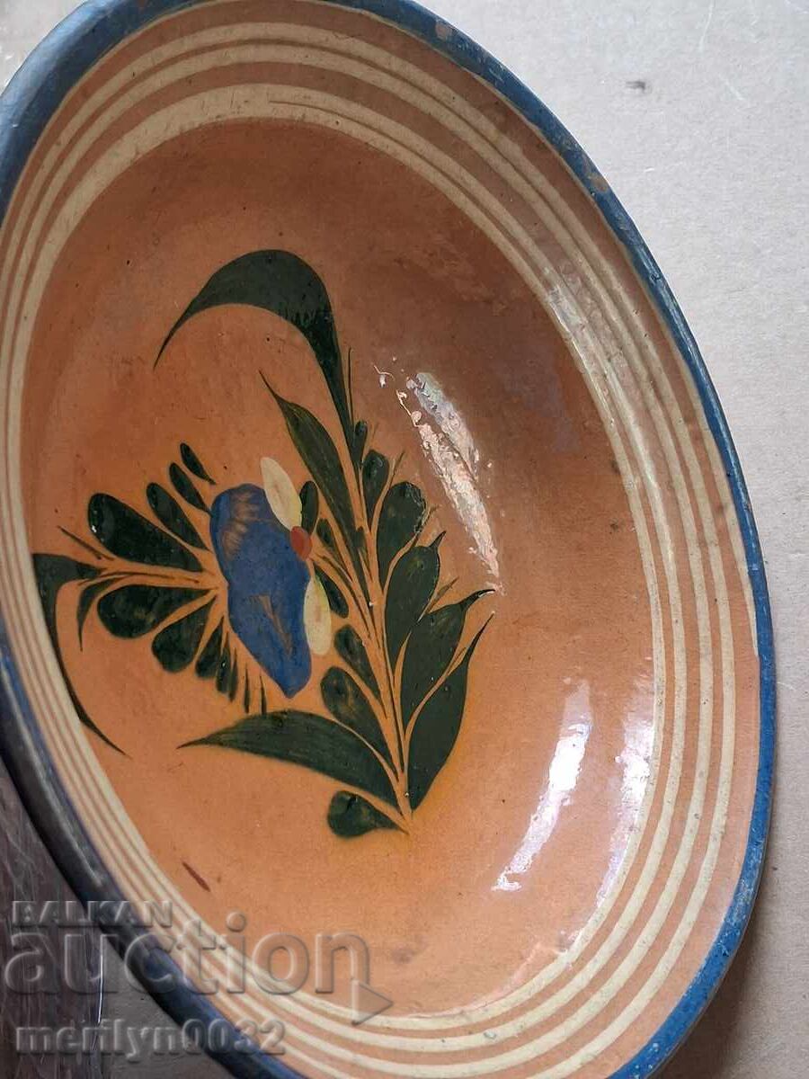 Bol vechi din lut, ceramică, farfurie ceramică de Troian - 6 Bol vechi din lut, ceramică, farfurie ceramică de Troian - 6