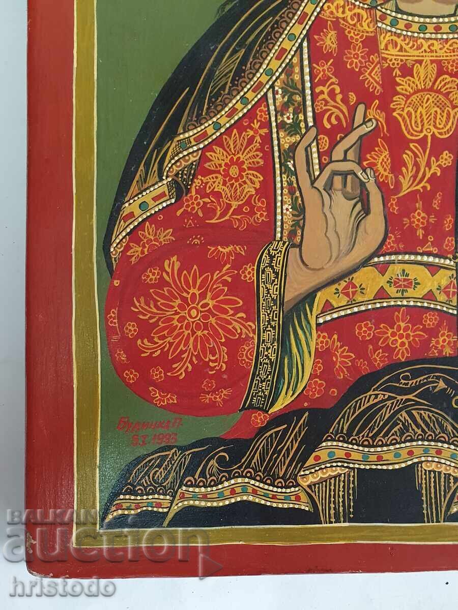 Veche icoană pictată "Hristos Pantocrator" cu preț € 85.00 | 166.25 BGN