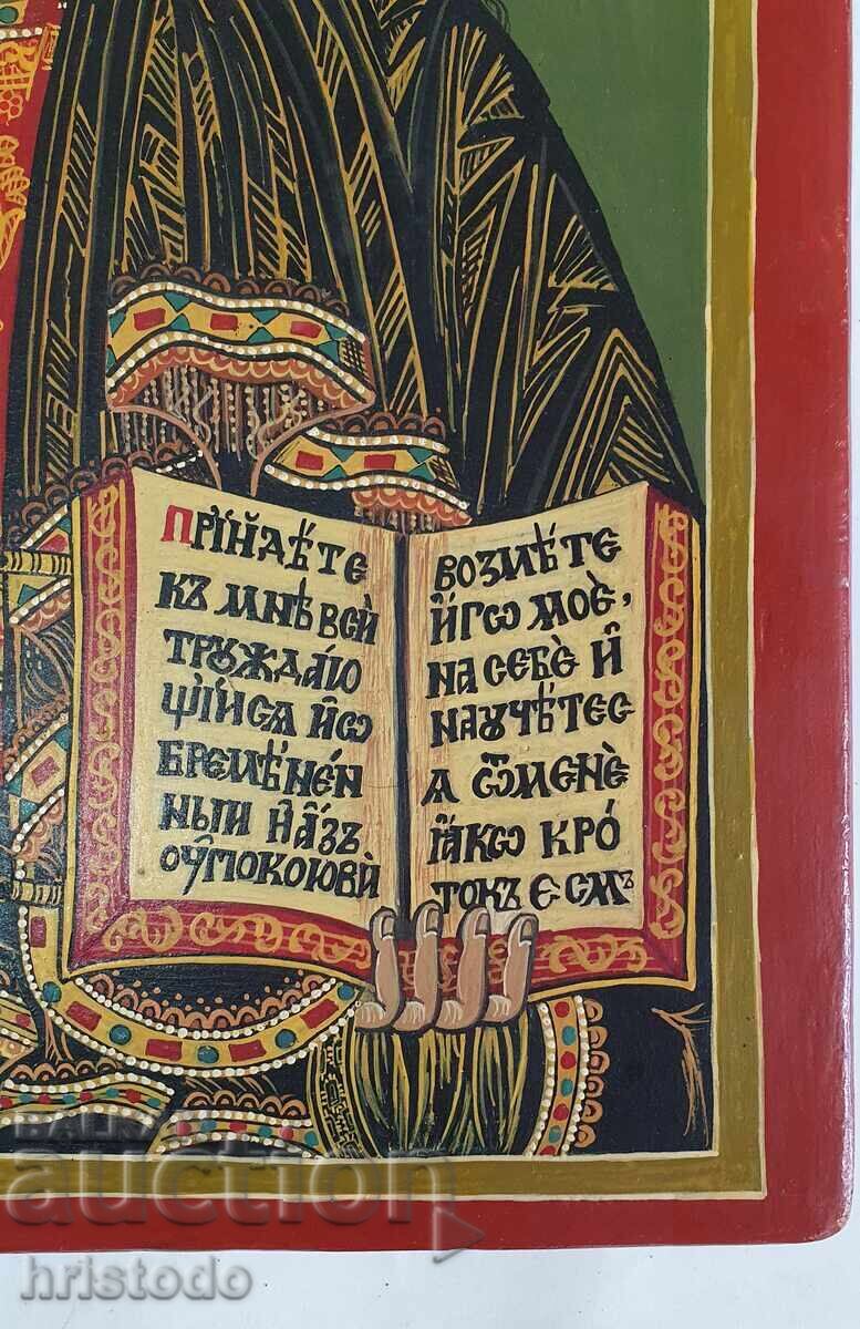 Licitație Veche icoană pictată "Hristos Pantocrator"