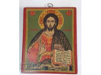 Antique painted icon "Christ Pantocrator"