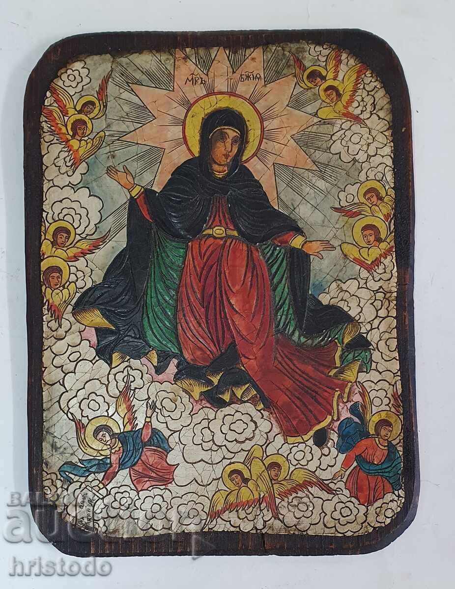 Icoană veche pictată „Maica Domnului”