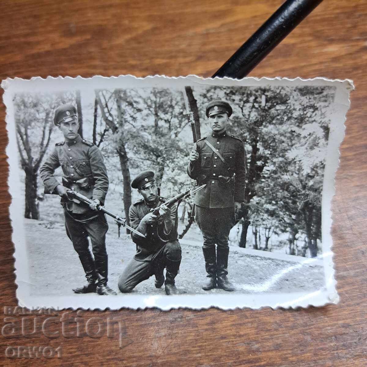 Στρατιώτες με Μάνλιχερ δεκαετία του 1930 Βασίλειο της Βουλγαρίας