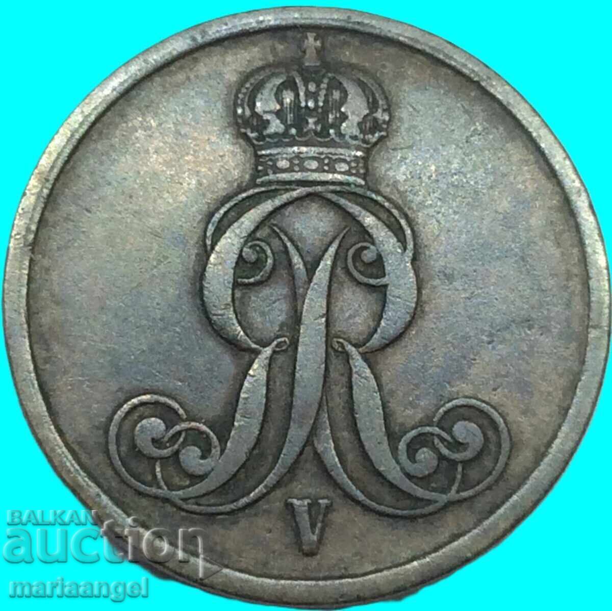 2 Pfennig 1853 Germania Hanovra
