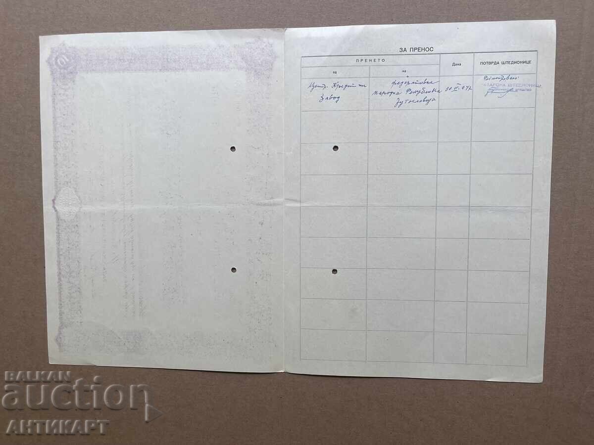 Аукцион Югославия акция Фермерска банка Нови Сад 1000 динара 1922