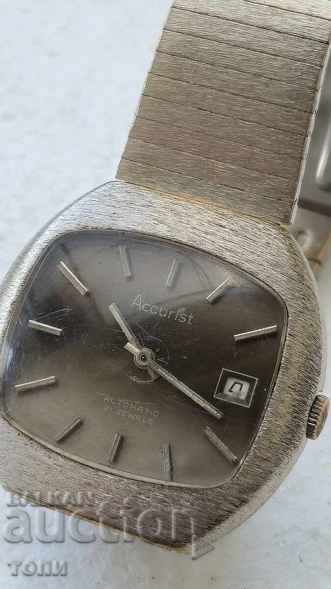 ACCURIST AUTOMATIC SWISS MADE 21 JEWELS РЯДЪК РАБОТИ БЗЦ  !!