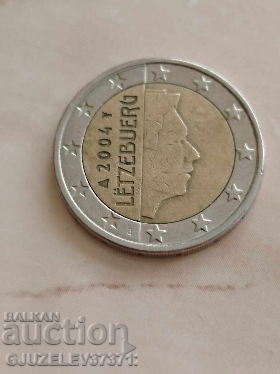 Monedă de 2 euro 2004 Letzebuerg/Luxemburg eroare de imprimare