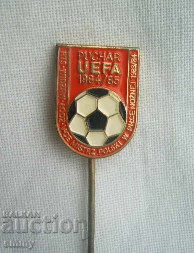 Football pin - UEFA Cup, 1984/1985, Polish Championship
