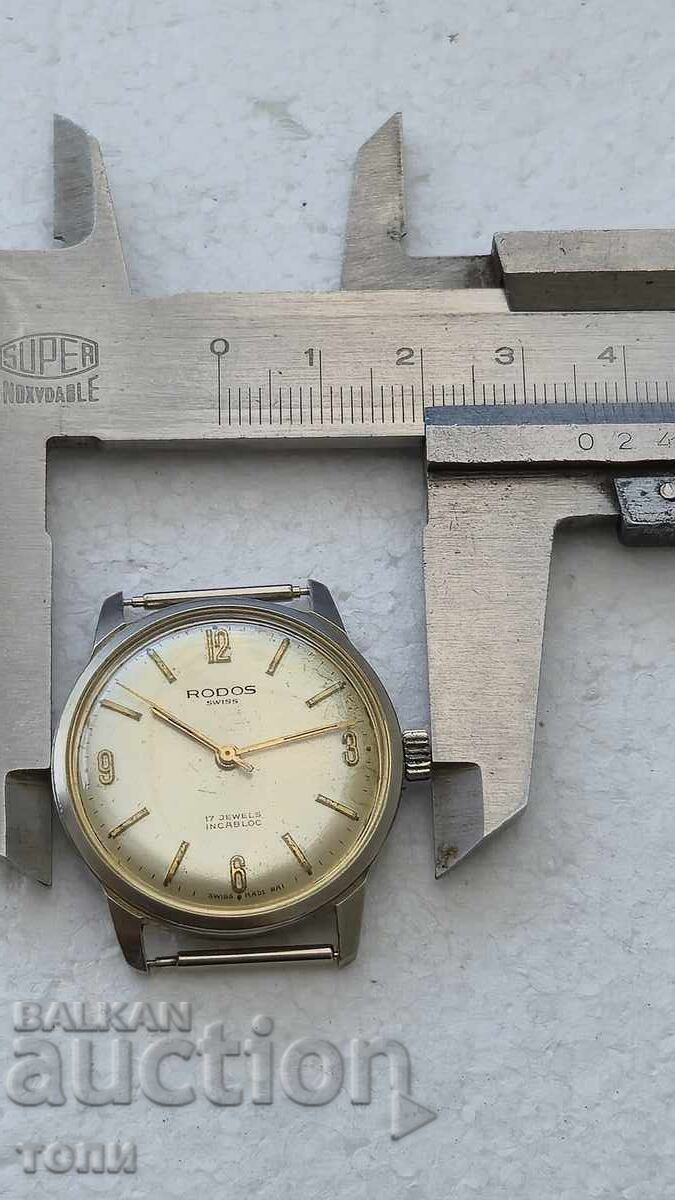 RODOS SWISS MADE 17 JEWELS  РЯДЪК НЕ РАБОТИ БЗЦ  !!! - 6