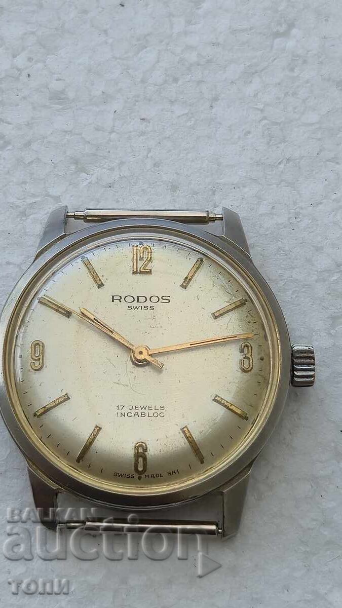RODOS SWISS MADE 17 JEWELS  РЯДЪК НЕ РАБОТИ БЗЦ  !!!