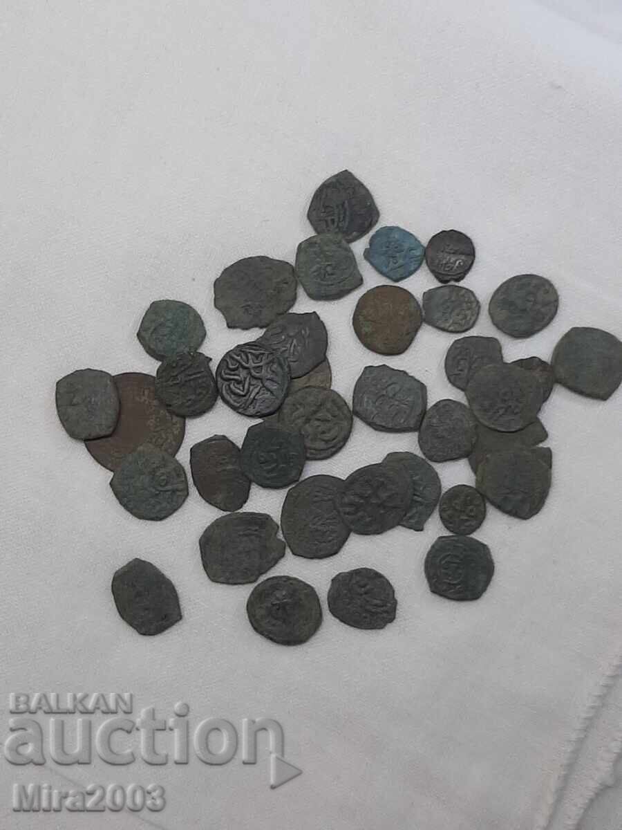 Ottoman copper coins Lot of 36 pieces from 0.01 - 6