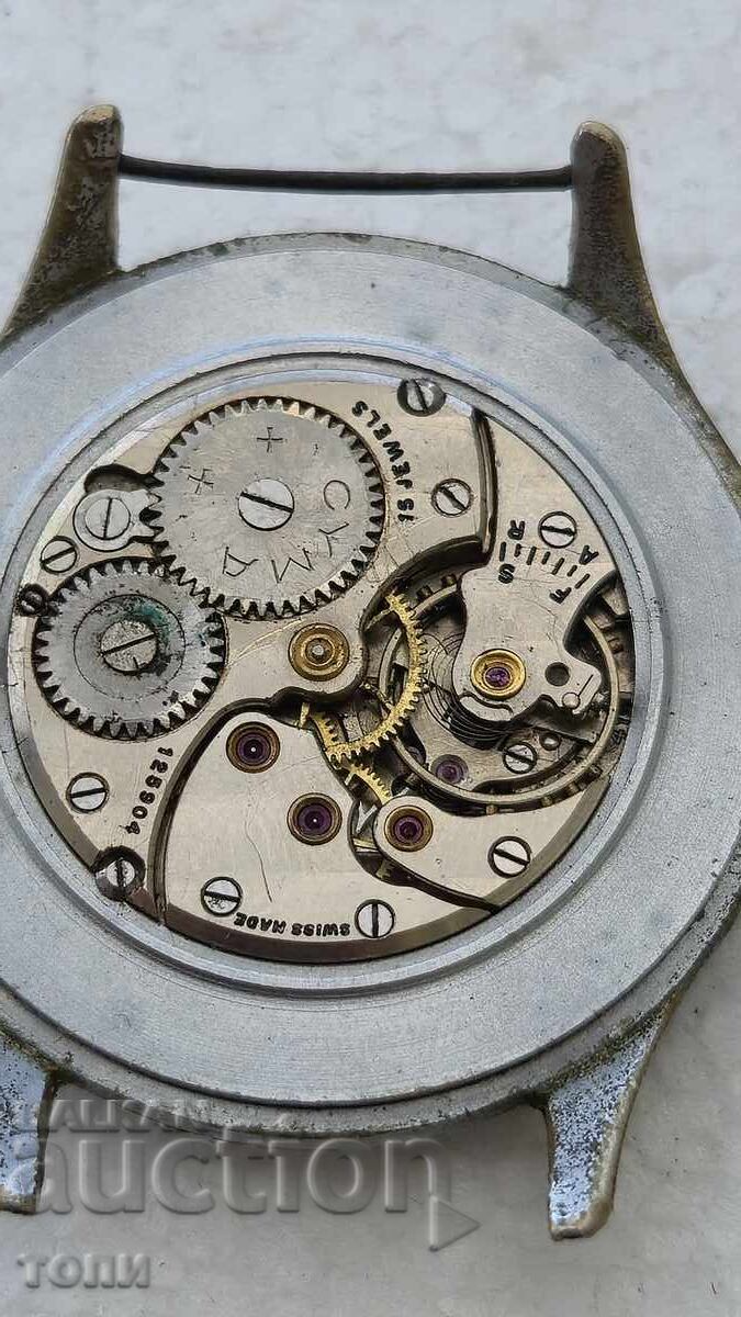 CYMA SWISS MADE MILITARY RAR, NU FUNCȚIONEAZĂ, BZC!!!! - 5