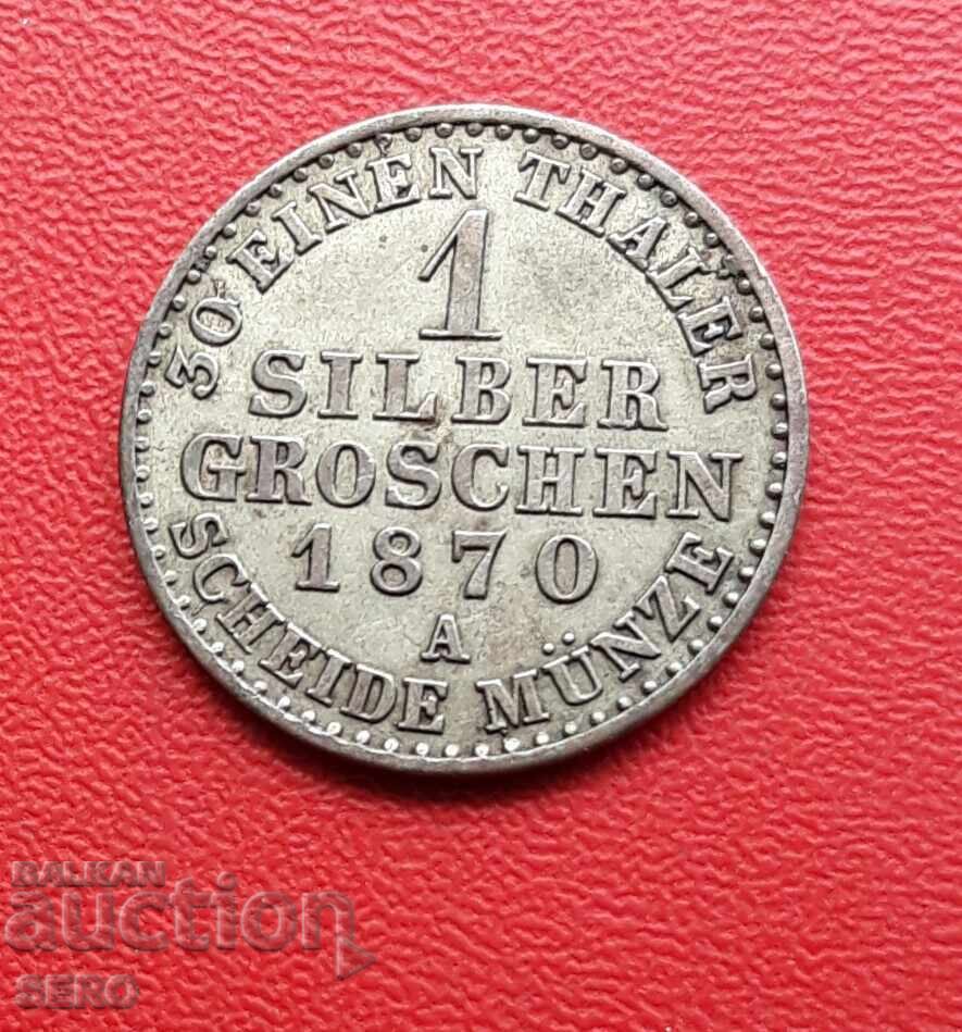 Germania-Prusia-1 groschen de argint 1870-stare excelentă