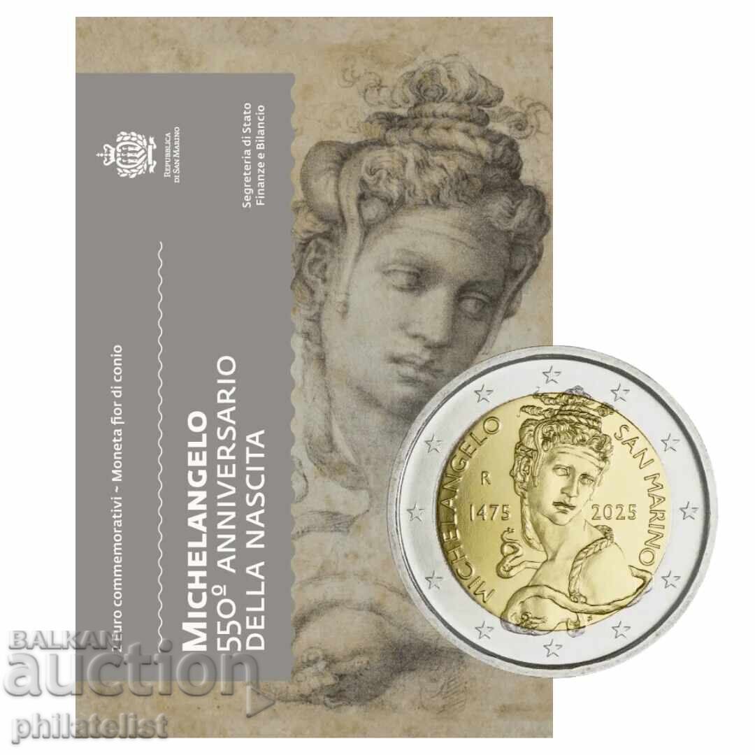 San Marino 2025 – 2 euro – Michelangelo BU
