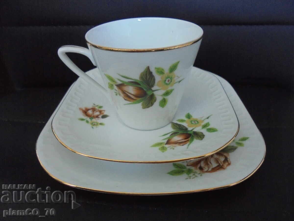 No. 8640 Vintage triple porcelain set WAWEL Poland with price € 7.90 | 15.45 BGN