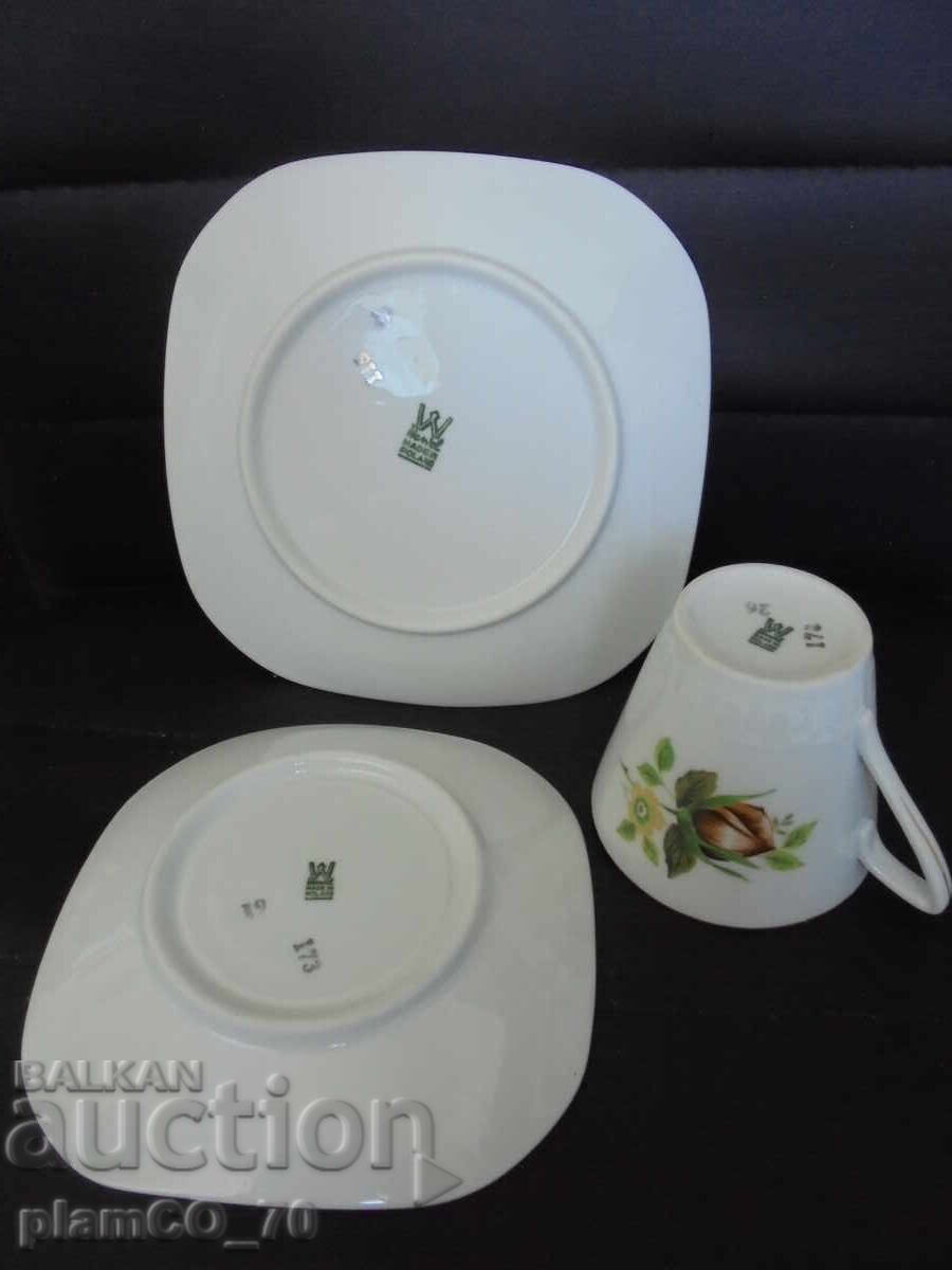 Delivery of No. 8640 Vintage triple porcelain set WAWEL Poland