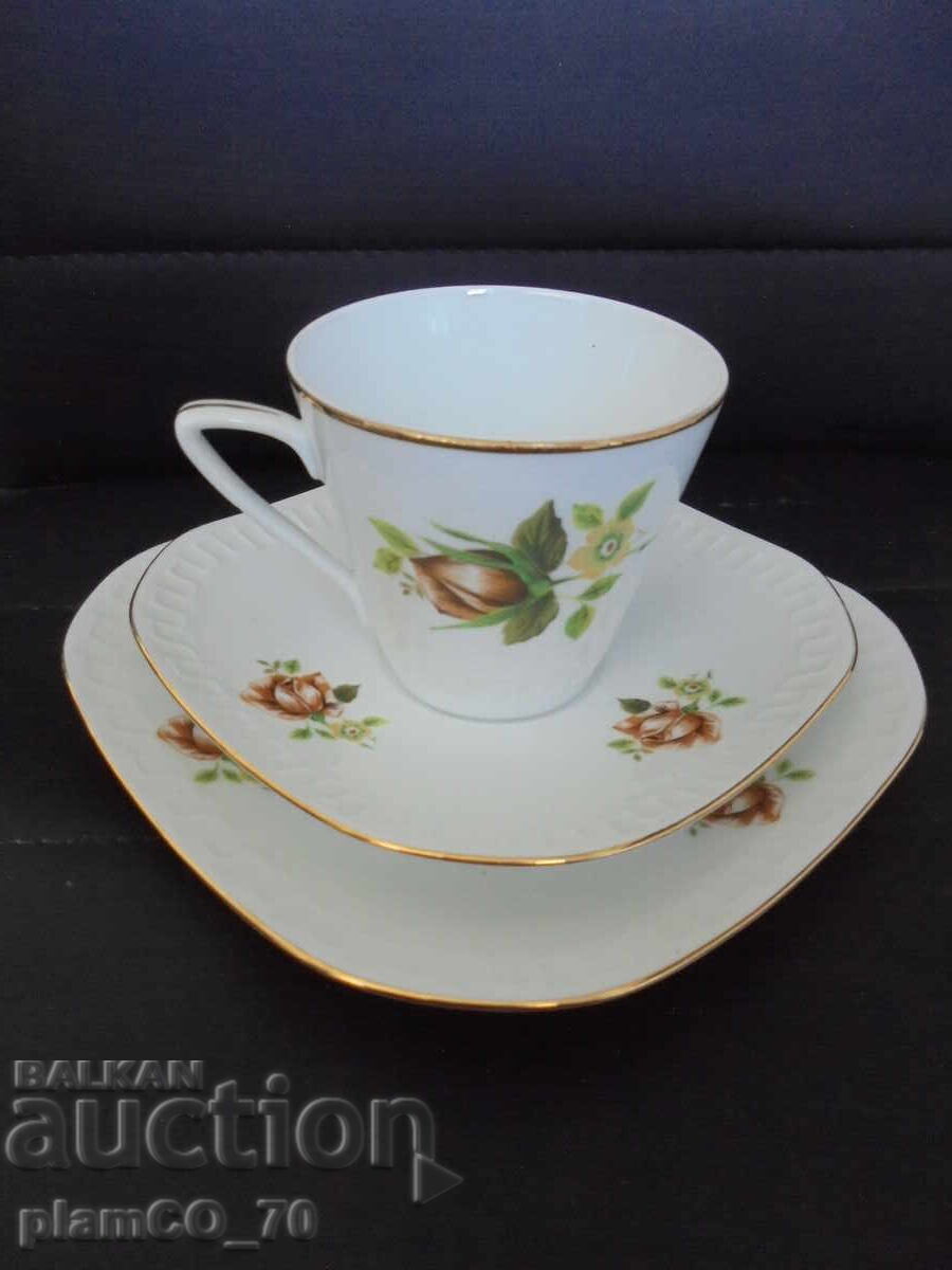 No. 8640 Vintage triple porcelain set WAWEL Poland - 6