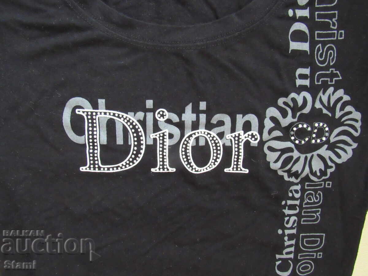 Παράδοση Μαύρο γυναικείο T-shirt CHRISTIAN DIOR, μέγεθος M