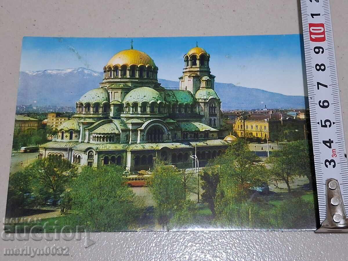 Снимка пощенска картичка София 1974 г Храм Александър Невски - 7