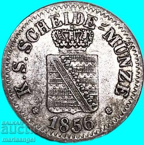 1 Groschen nou 1856 10 Pfennig Germania Saxonia argint - 6 1 Groschen nou 1856 10 Pfennig Germania Saxonia argint - 6