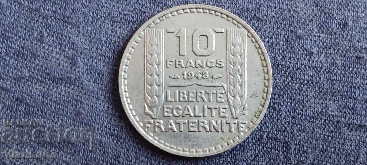 Франция 10 франка 1948