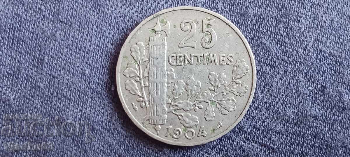 Γαλλία 25 εκατοστά 1904