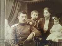 1916 FOTOGRAFIE REGALĂ PE CARTON - SABIE, PUȘCĂ, ORDIN, BAIONETĂ, UNIFORMĂ
