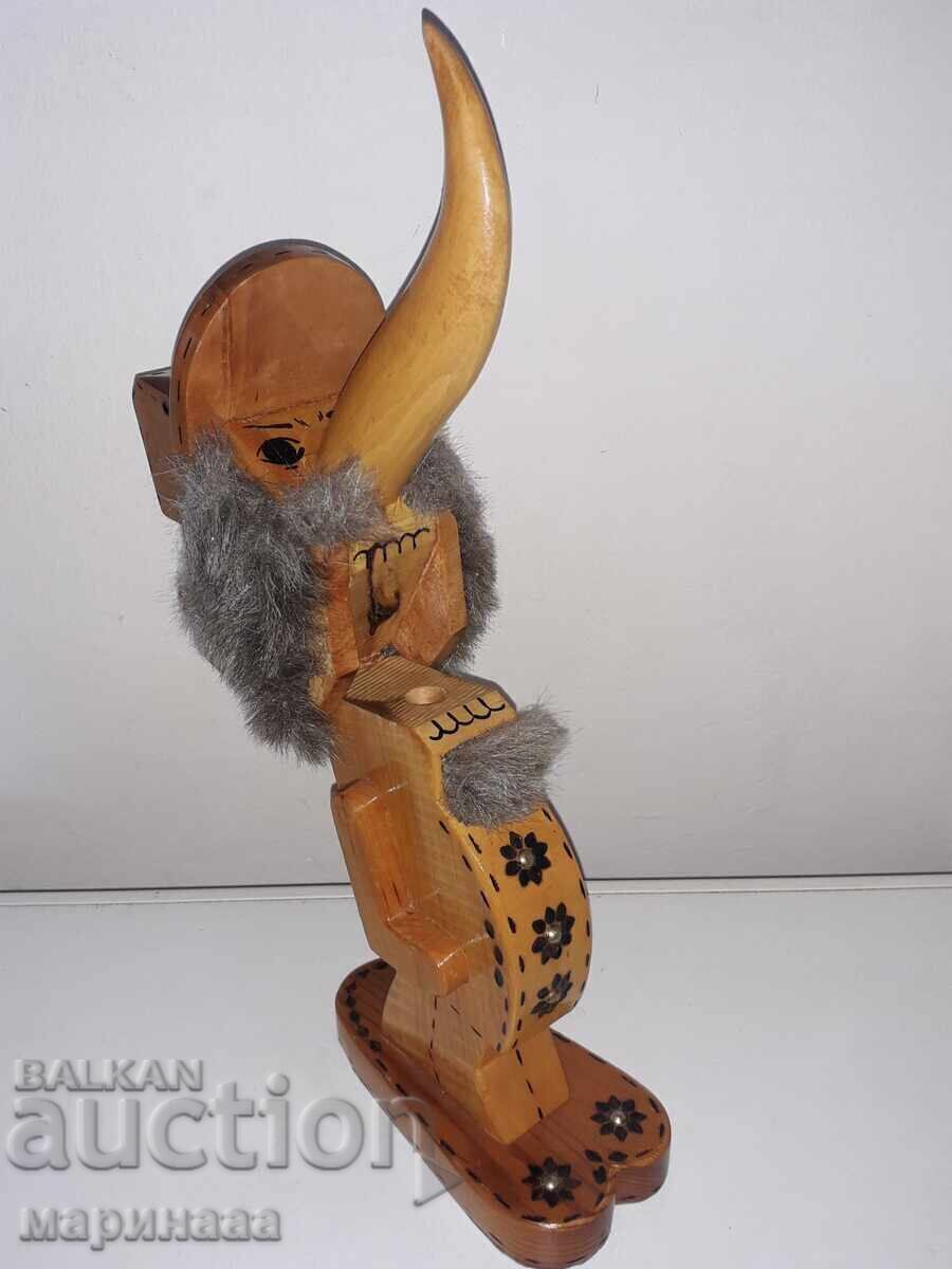 VINTAGE LARGE NUTCRACKER. WOOD - 5