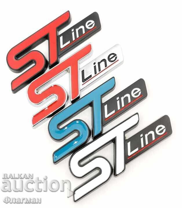 Embleme noi ”ST line” pentru Ford - 90 mm./30 mm - 6 Embleme noi ”ST line” pentru Ford - 90 mm./30 mm - 6