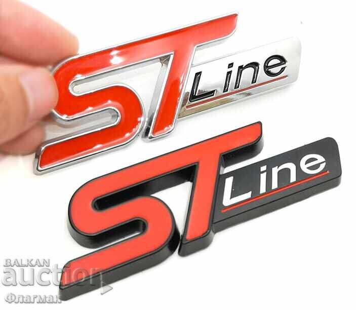 Embleme noi ”ST line” pentru Ford - 90 mm./30 mm Embleme noi ”ST line” pentru Ford - 90 mm./30 mm