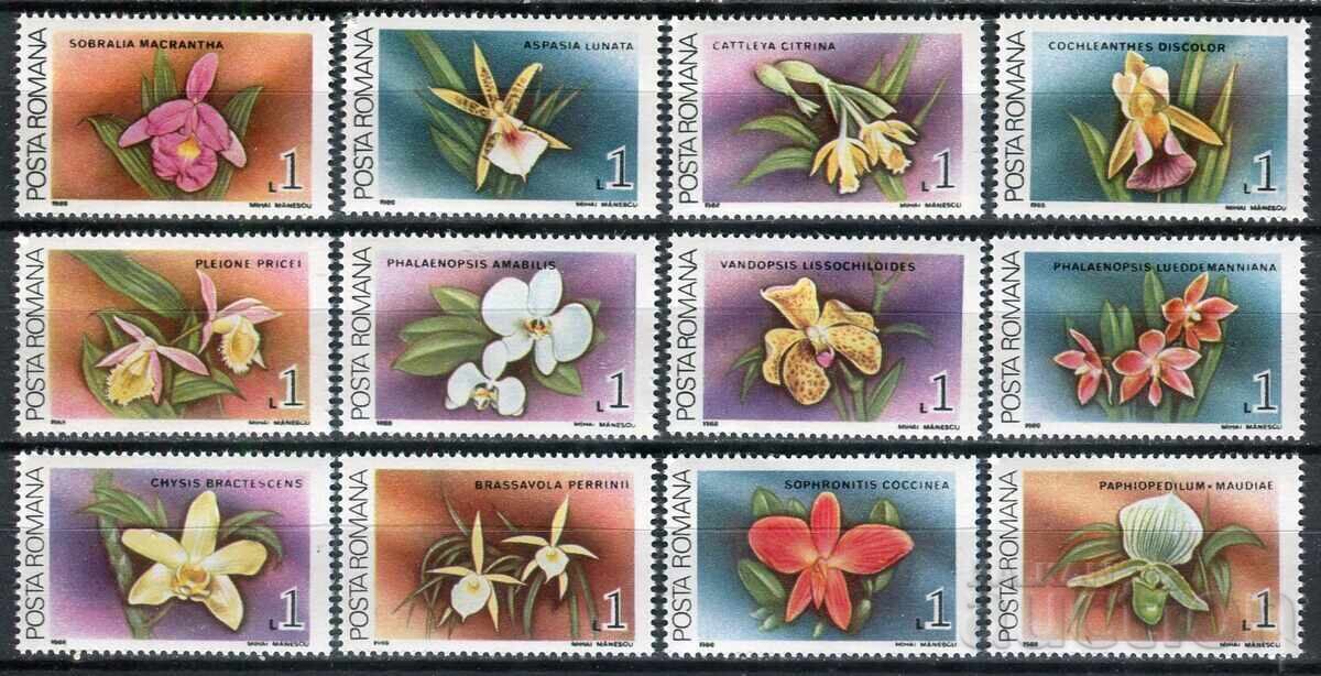 Ρουμανία 1988 MnH - Χλωρίδα, ορχιδέες, λουλούδια [2ο μέρος]