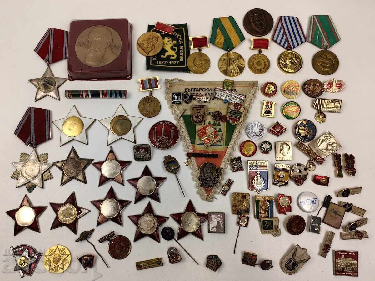 LOT MARE SEMNE ORDINE PREGĂTIRI MEDALII INSIGNE PLACHETE SOC
