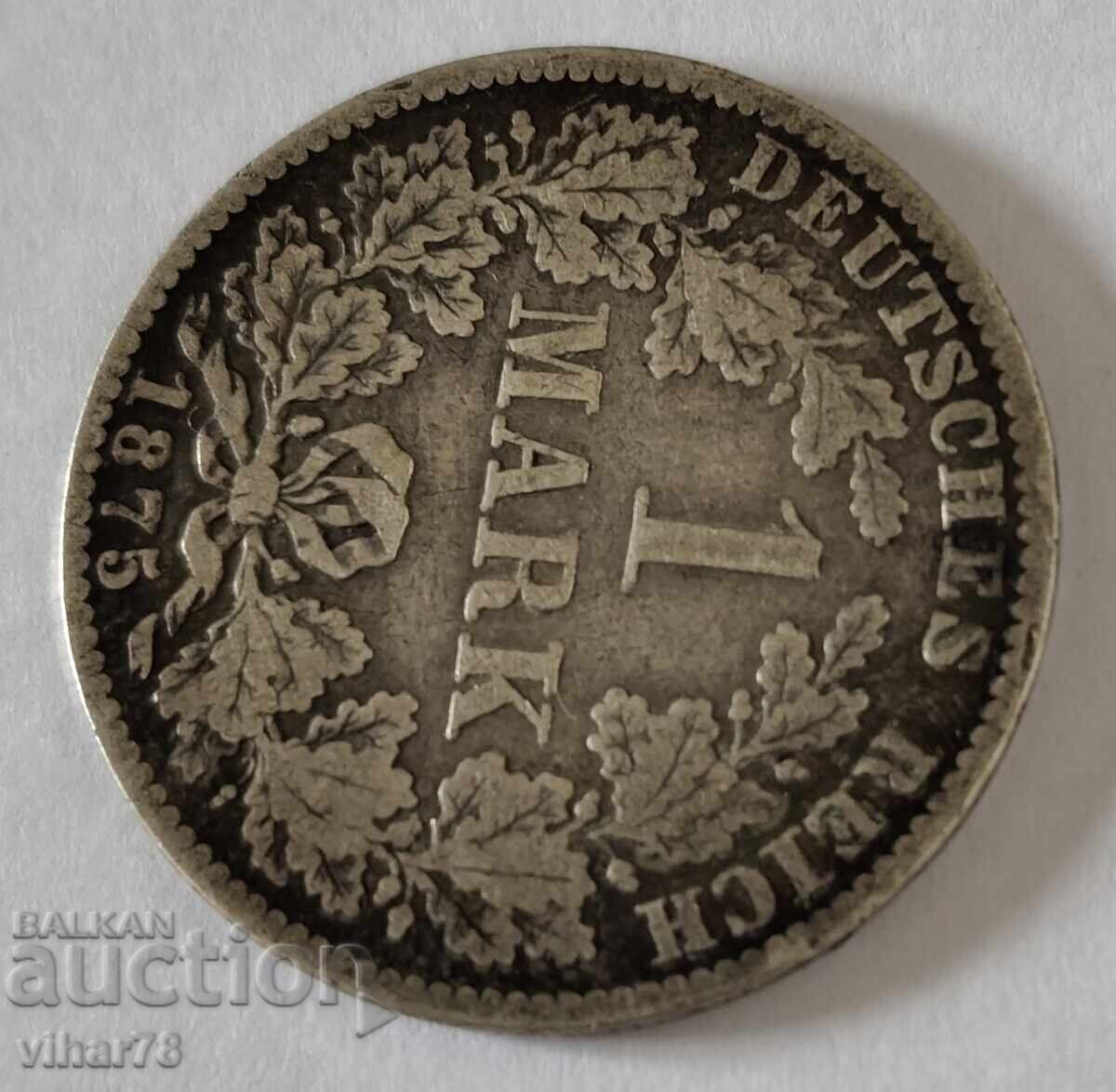 ΑΡΓΥΡΟ ΝΟΜΙΣΜΑ 1 Μάρκο 1875 με τιμή € 49.99 | 97.77 BGN