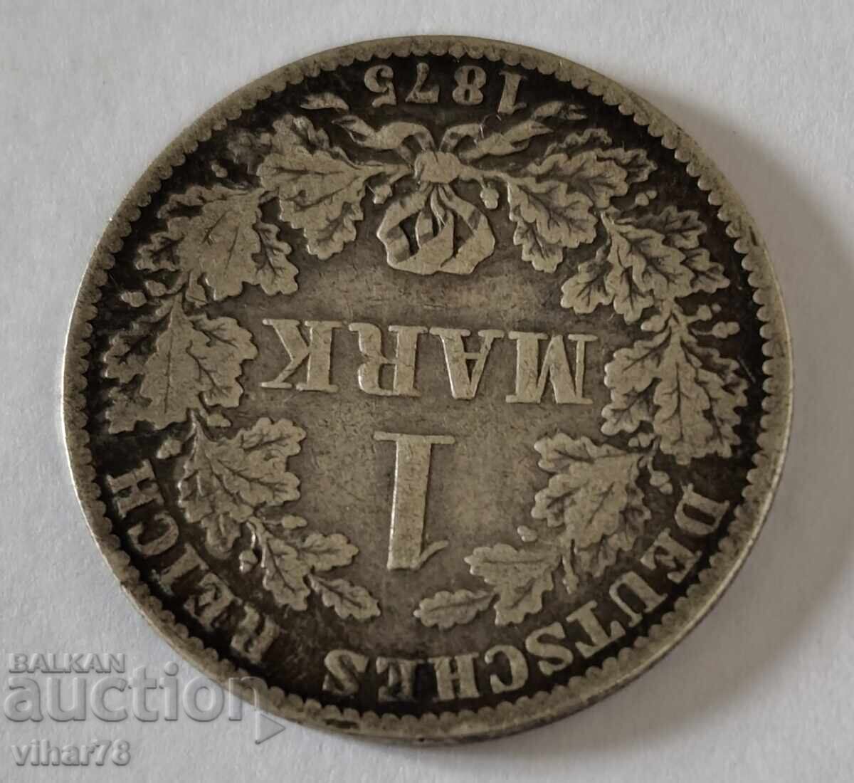Δημοπρασία ΑΡΓΥΡΟ ΝΟΜΙΣΜΑ 1 Μάρκο 1875