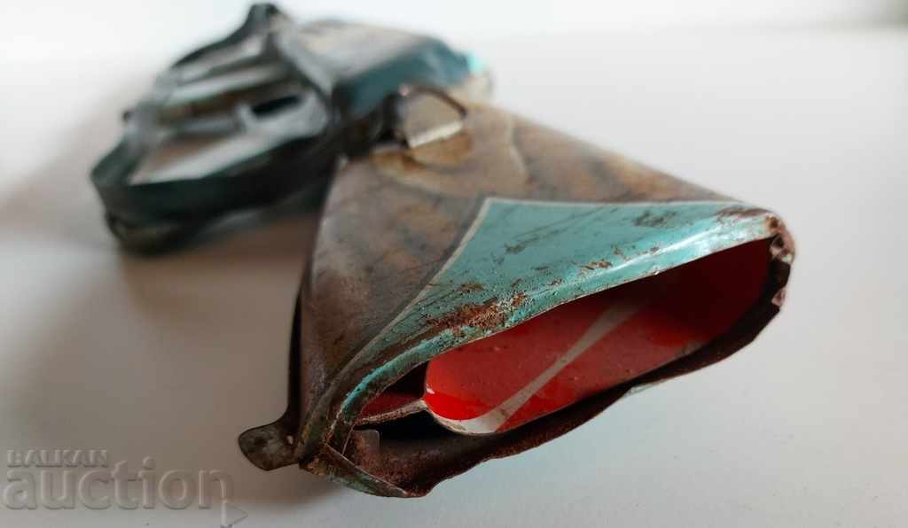 JUCĂRIE VECHE DE COPII AUTOMAT DIN TABLĂ PISTOL METALIC - 6