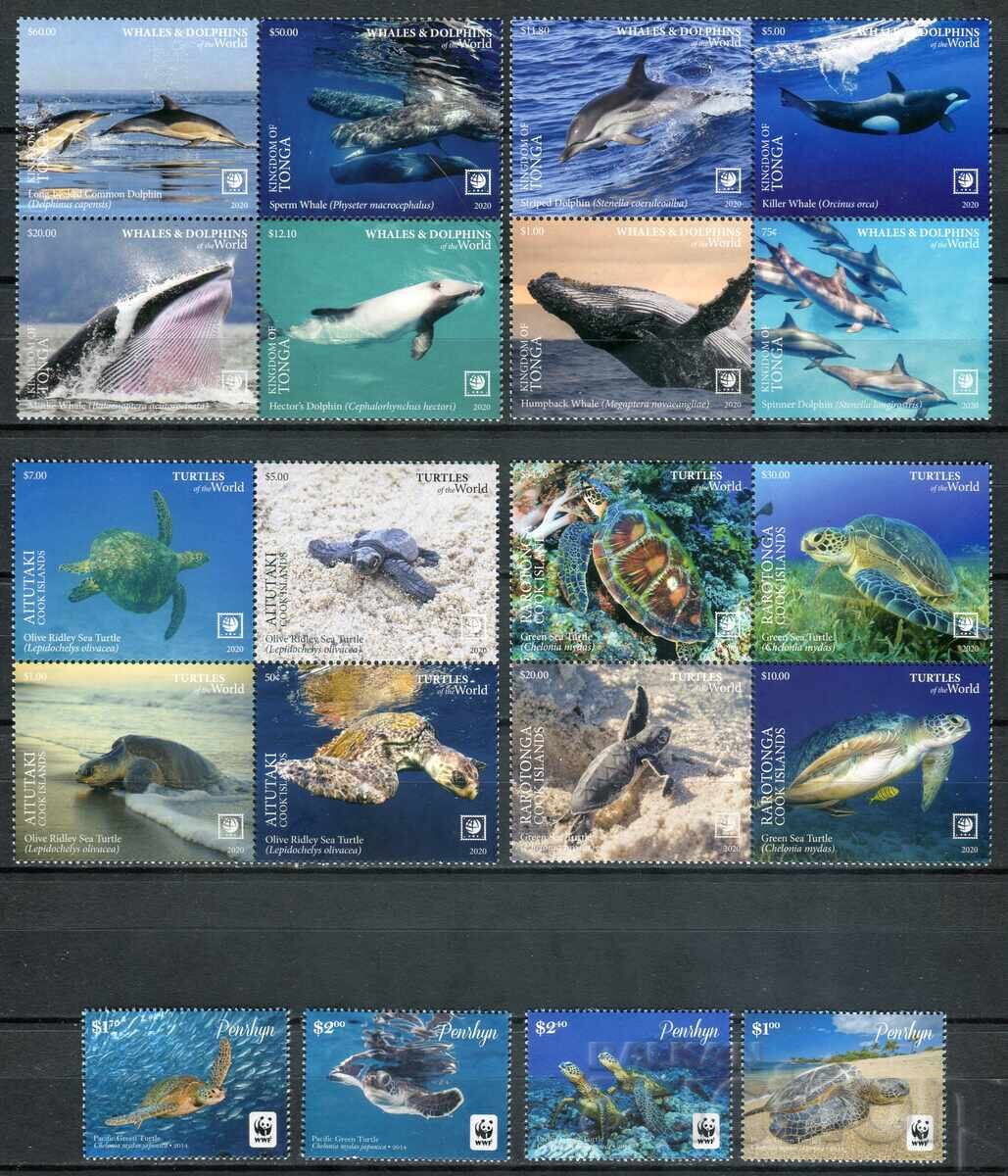Oceania MnH - Θαλάσσια πανίδα, φάλαινες, δελφίνια, χελώνες