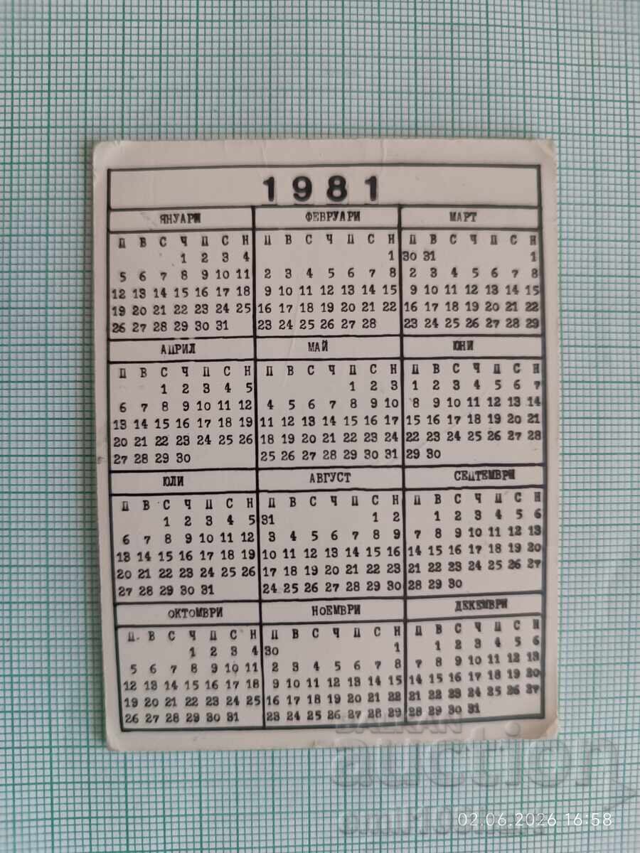 Calendarul Stalin 1981 cu preț € 1.50 | 2.93 BGN