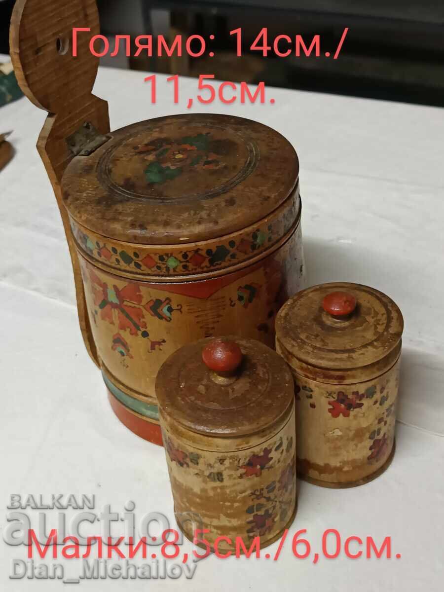 Αρχαία Ξύλινα Βάζα για Μπαχαρικά