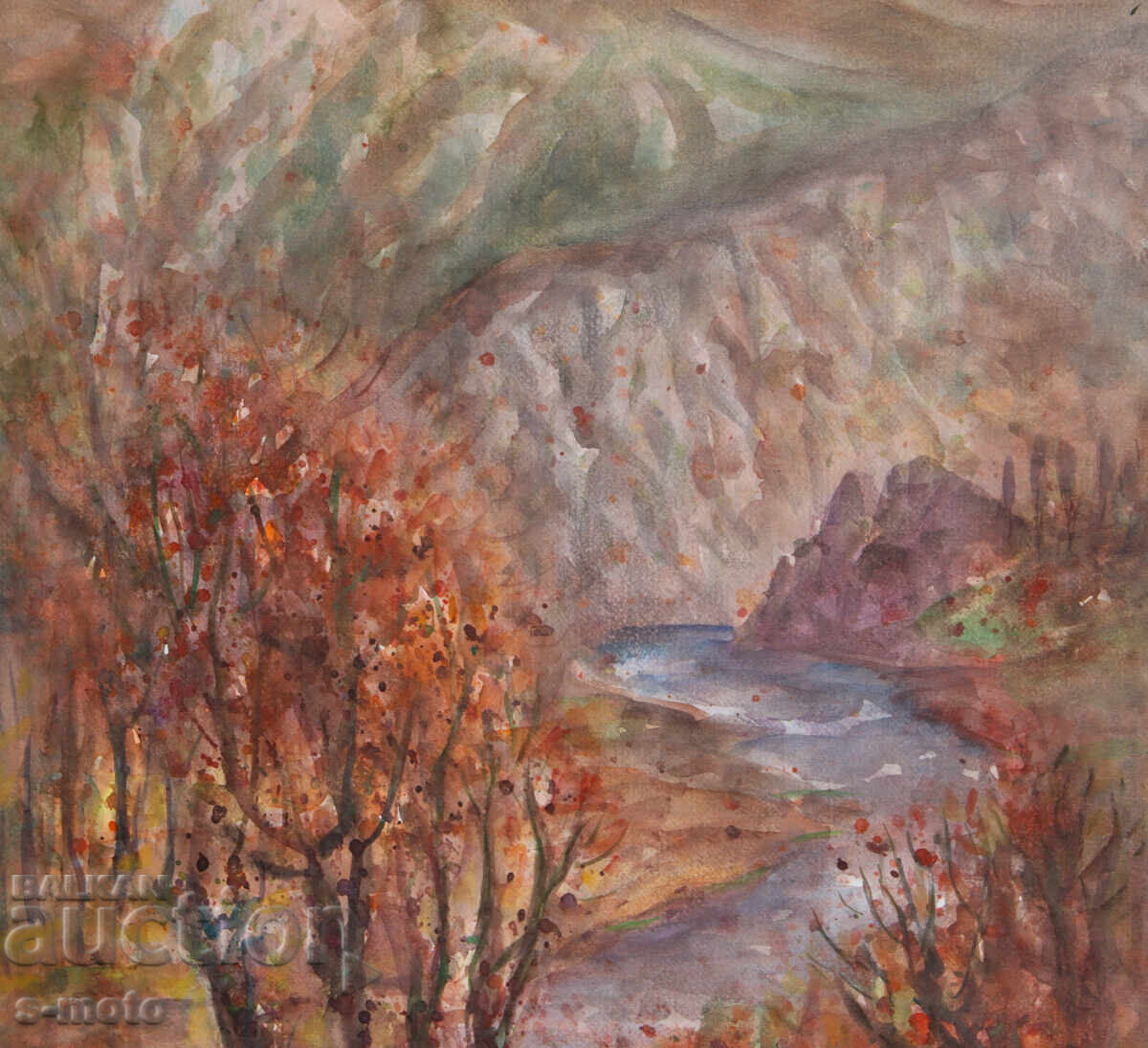 Stoian Domuschiev / 1935 - 2021 / Acuarelă, peisaj - 5