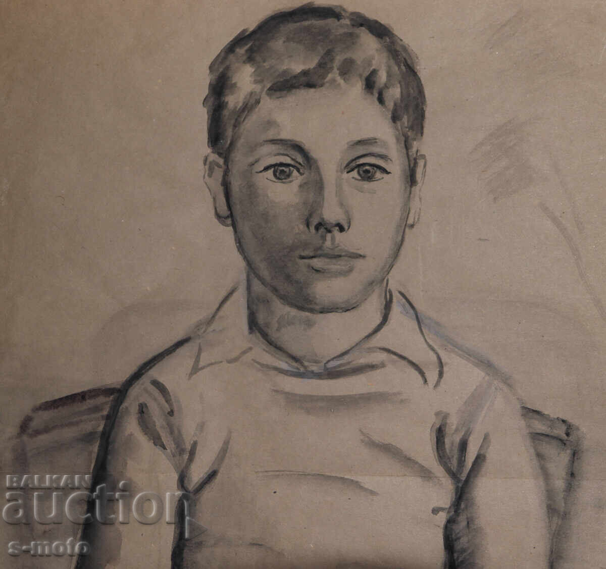 Mara Tsoncheva ( 1906 - 1989 ) ακουαρέλα πορτρέτο - 5 Mara Tsoncheva ( 1906 - 1989 ) ακουαρέλα πορτρέτο - 5