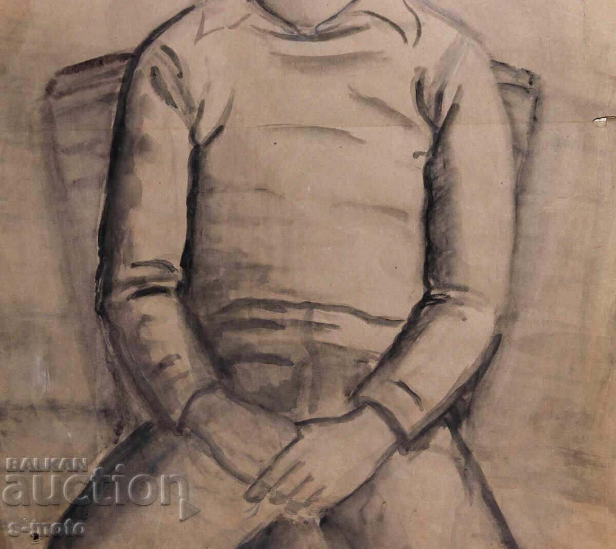 Mara Tsoncheva ( 1906 - 1989 ) ακουαρέλα πορτρέτο - 7 Mara Tsoncheva ( 1906 - 1989 ) ακουαρέλα πορτρέτο - 7