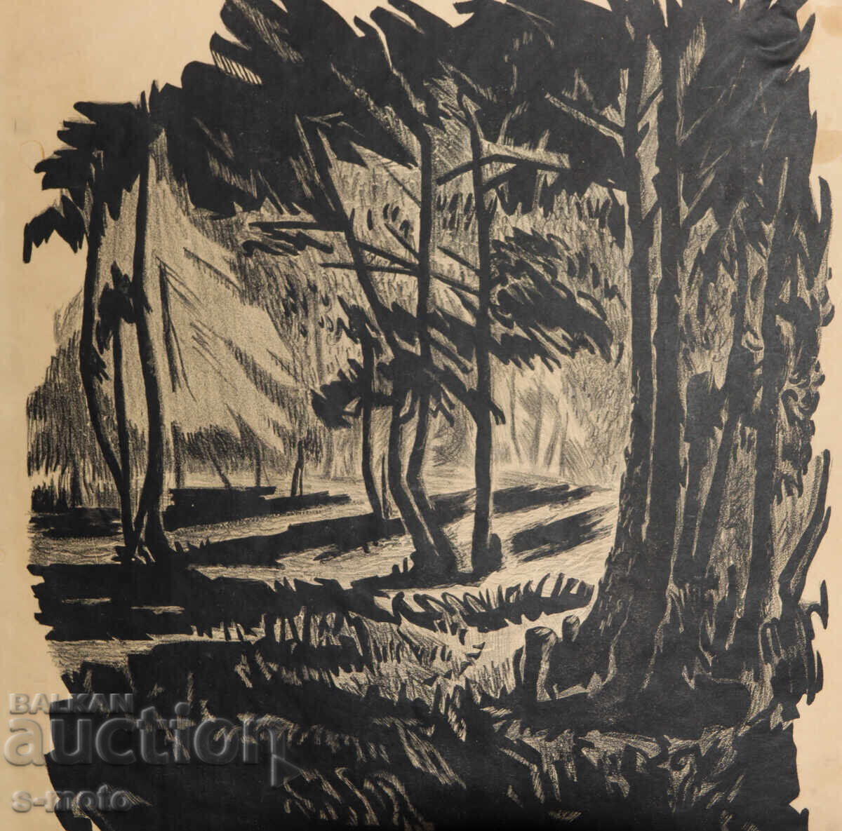 Petrana Klisurova ( 1908 - 1995 ) lithograph landscape - 7