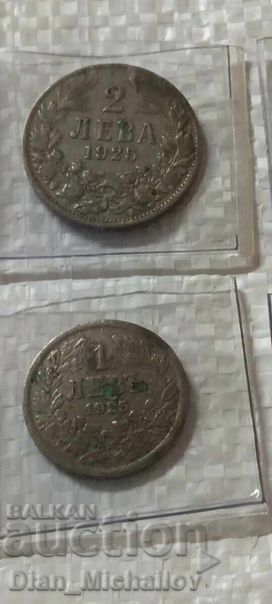 Κέρματα του ενός και των δύο λέβα από το 1925 Κέρματα του ενός και των δύο λέβα από το 1925