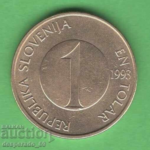 (¯`'•.¸ 1 tolar 1993 SLOVENIA ¸.•'´¯) with price € 0.50 | 0.98 BGN (¯`'•.¸ 1 tolar 1993 SLOVENIA ¸.•'´¯) with price € 0.50 | 0.98 BGN