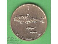 (¯`'•.¸ 1 tolar 1993 SLOVENIA ¸.•'´¯)
