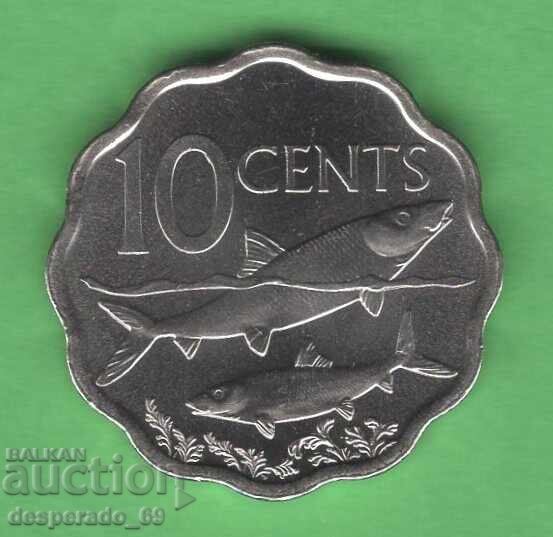 (¯`'•.¸ 10 cents 2010 BAHAMAS UNC ¸.•'´¯) (¯`'•.¸ 10 cents 2010 BAHAMAS UNC ¸.•'´¯)